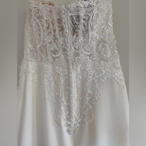 Maggie Sotterro 20rk 714✨New sz4- Brand New!🤍Fitted w/Bustle Underneath-nostrap - Picture 5 of 17